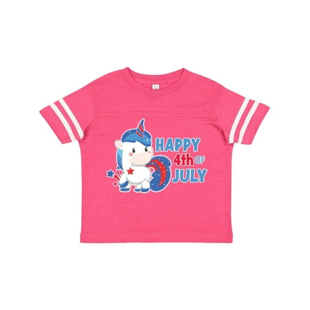 

Inktastic Happy 4th of July with Unicorn Gift Toddler Boy or Toddler Girl T-Shirt