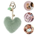 thumbnail image 3 of Unique Bargains 1 Pc Fashion Tassel Heart Handbag Charm Bag Accessories Green, 3 of 5