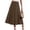 *Brown, variant on ClodeEU Women's High Waist Button Front A-Line Midi Skirt,Casual Flared Swing Skirt with Pockets Black,Women's Plus L