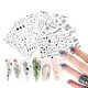 thumbnail image 1 of 7 Sheets Black Stars Moons Line Nail Stickers, 3D Black Star Arc Moon Geometric Line Love Heart Self-adhesive Design Nail Decals For Acrylic Nails, DI, 1 of 4