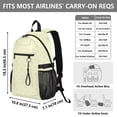 thumbnail image 3 of JIALIOU 14" Laptop Backpack Waterproof Airline Approved Stylish Casual Daypack for Travel Business College Work, Yellow Blue Polka Dot, 3 of 8