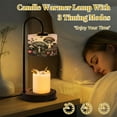 thumbnail image 2 of Candle Warmer Lamp with Timer, Mushrooms Strawberries Dragonflies Leaves Flowers Non-slip Wireless Remote Control Wax Melts Warmer with 4 Bulbs for Home Office Dorm, Birthday Gifts for Women, 2 of 7