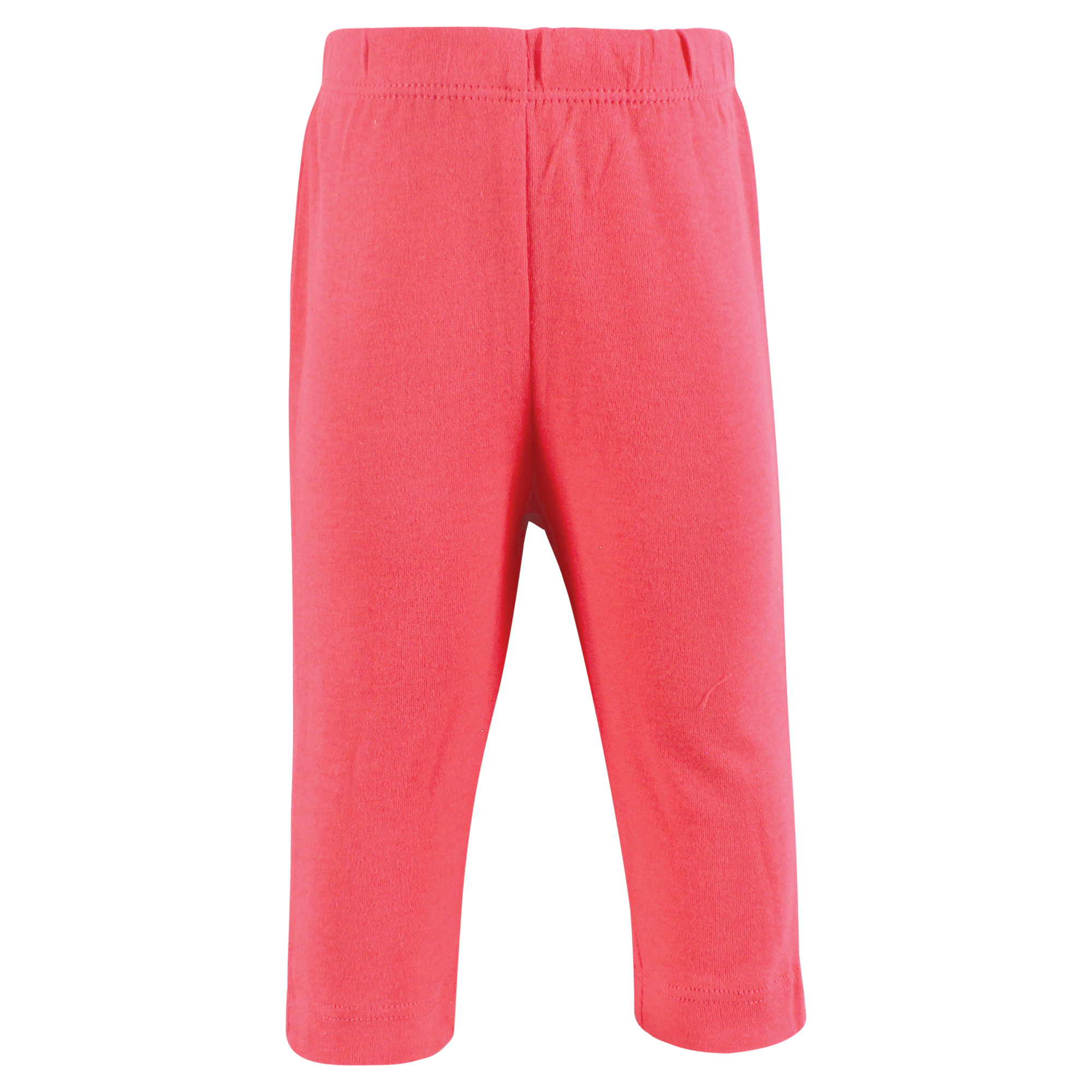 Hudson Baby Girls Cotton Pants and Leggings, Coral Floral, 3T