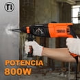 thumbnail image 4 of Martillo perforador Teeno RH910 800W SDS 5.5 kg, 4 of 7