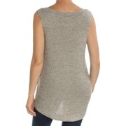 RACHEL ROY $49 Womens New 1443 Gray Zippered Sleeveless Hi-Lo Top M B+B