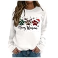thumbnail image 2 of Wxolcjlv Christmas Paw Print Sweatshirt for Women Pullover Build Sweatshirts, 2 of 6