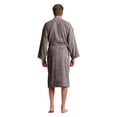 thumbnail image 3 of TOWELNROBE - Men’s Terry Cotton Weave Bathrobe - Absorbent , Soft and Cozy, Warm & Comfort(GRY-Medium), 3 of 4