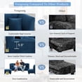 thumbnail image 5 of Sobaniilo 116" Sectional Sofa Couch with Reversible Chaise, Velvet L-Shaped Couch Sofa 4-seat Modular Large Sectional Couch with Ottoman for Living Room, Upholstered Cushion, Dark Blue, 5 of 7