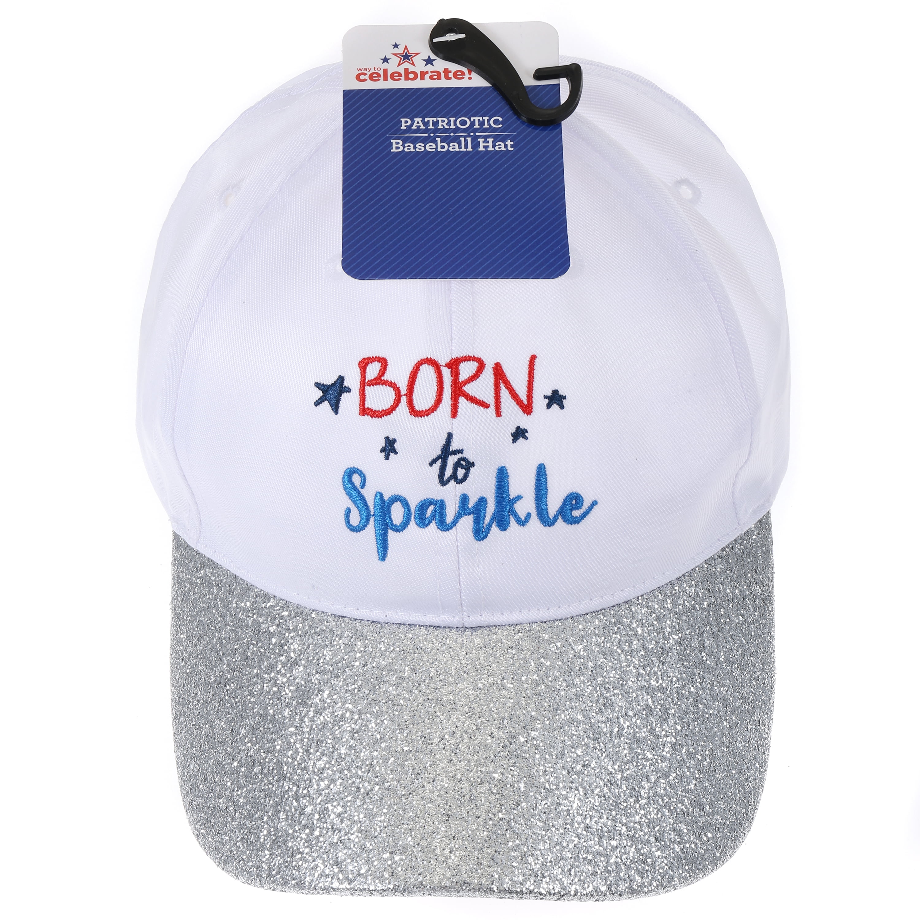 Way to Celebrate Americana "Born to Sparkle" Baseball Cap, Adult Size, 1 Piece