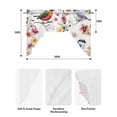 thumbnail image 5 of Colorful Flowers Swag Valances for Windows, Small Curtains Drapes, Pastoral Floral Colorful Birds Kitchen Window Curtains Over Sink Rod Pocket Window Treatment Valance for Bedroom/Bathroom 56"x36", 5 of 5
