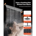 thumbnail image 5 of Dranite 12 Inch Thermostatic Ceiling Mount Rainfall Shower System with 6 Inch Wall Head and 2-in-1 Handheld Spray, 5 of 6
