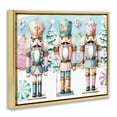 thumbnail image 4 of Stupell Industries Pastel Nutcracker Trio Holiday Painting Gold Floater Framed Art Print Wall Art, 31 x 25, 4 of 9
