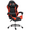 Red, variant on WENTUM Gaming Chair with Massage Lumbar Support Ergonomic Video Game Chair, Adjustable Headrest & Footrest, White