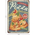 thumbnail image 2 of Metal Tin Sign Pizza Slice With Melted Cheese Vintage Tin Poster Metal Sign Wall Decoration Country Kitchen Home Garage Decor 16"x12", 2 of 5