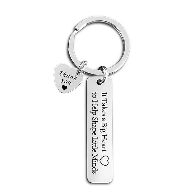 Teacher Appreciation Keychain Stainless Steel Graduation Key Chains Teachers Day Grad Thanksgiving Christmas Gifts