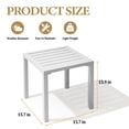 thumbnail image 5 of Crestlive Products 2-Pack 15.7" x 15.7" Outdoor Side Table, All-Weather Aluminum Square Patio End Table, White, 5 of 6