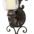 thumbnail image 5 of DecMode Bronze Metal Scroll Weathered Wall Candle Sconce, 5 of 15