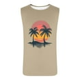 thumbnail image 4 of Cmfcve Men's Graphic Tank Top Crew Neck Sleeveless Beach Tees Printed Elastic Muscle Tank Top, 4 of 5