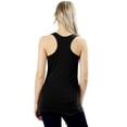 thumbnail image 3 of Womens Solid Basic Cotton Racerback Tank Top, 3 of 5