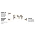 thumbnail image 3 of Homestyles Table Bistro Haute Extérieure en Bois avec Deux Tabourets Gris, 3 of 20