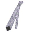 thumbnail image 5 of Naloa Lavender Flowers Print Solid Color Tie Formal Necktie for Men，Suitable for business, daily life, work, 5 of 5
