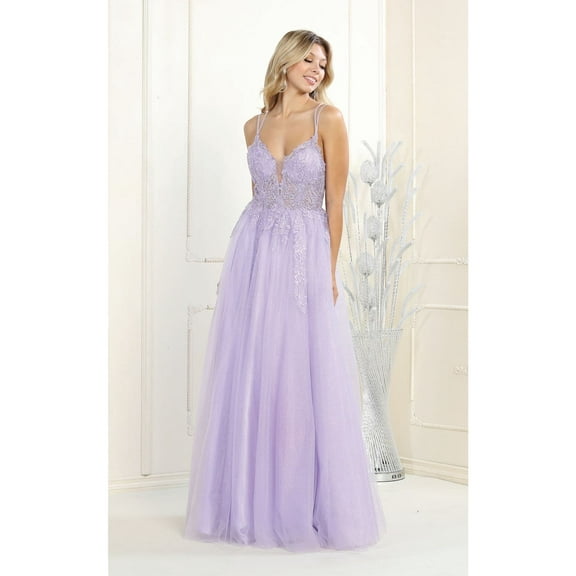 Women's Royal Blue Queen Formal Dresses Lilac Lavender 4
