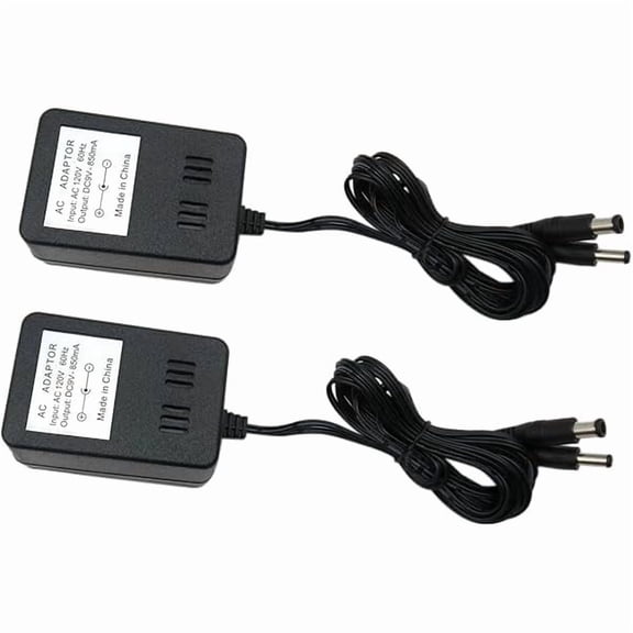 can 2X Black AC Power Supply Adapter for NES, SNES, Genesis1 Input: AC 110-245V Output: DC 9V/350MA