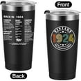 thumbnail image 2 of 100th Birthday Gifts for Men Women Friends, Tumbler 20 oz Stainless Steel Vacuum Insulated Tumblers, Double Sided Printed Birthday Thermos Cup, Back in 1924 Old Time Information - Black, 2 of 5