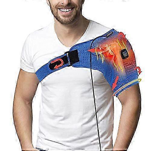 Heated Shoulder Support Brace For Men And Women Left And Right Adjustable Dislocated Strap For Rotator Cuff Neoprene Wrap Belt Ac Joint Muscle Tear Re