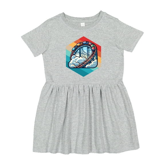 Inktastic Roller Coaster Vintage Fan Retro Girls Toddler Dress