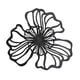 thumbnail image 4 of Decoración de pared de metal, flor decorativa de pared, estilo moderno, adorno floral de pared Negro Grande, 4 of 9