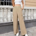 thumbnail image 5 of XFLWAM Cargo Pants for Women Baggy Wide Leg Sweatpants High Waist Lounge Pants Casual Loose Trousers with Pockets Beige XL, 5 of 8