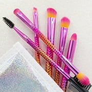 Moda Brush Sunset Prismatic Beautiful Eyes 7pc Travel Set Makeup Brush Flip Kit