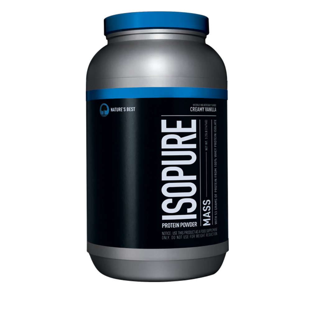 Isopure Mass Protein Powder, Creamy Vanilla, 53g Protein, 3.25 Lb