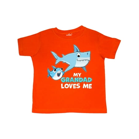 

Inktastic My Grandad Loves Me with Cute Sharks Gift Toddler Boy or Toddler Girl T-Shirt