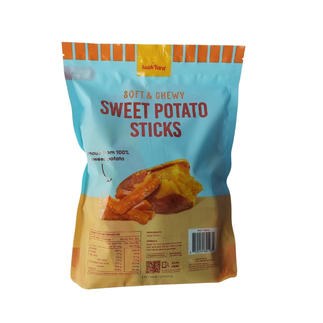Snakyard Soft & Chewy Sweet Potato Sticks, 2.8 Ounce (Pack of 6)