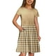 thumbnail image 3 of Girls' Summer Dress Kids 2025 Plaid Short Sleeve Casual Dress with Pockets Comfortable and Stylish for Everyday Wear ,Sie:150, 3 of 7