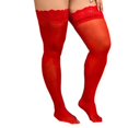 thumbnail image 1 of Suspenders Pantyhose Fishnet Women Stockings Garters Lace Thin Sexy Stockings lace-Red One Size, 1 of 6
