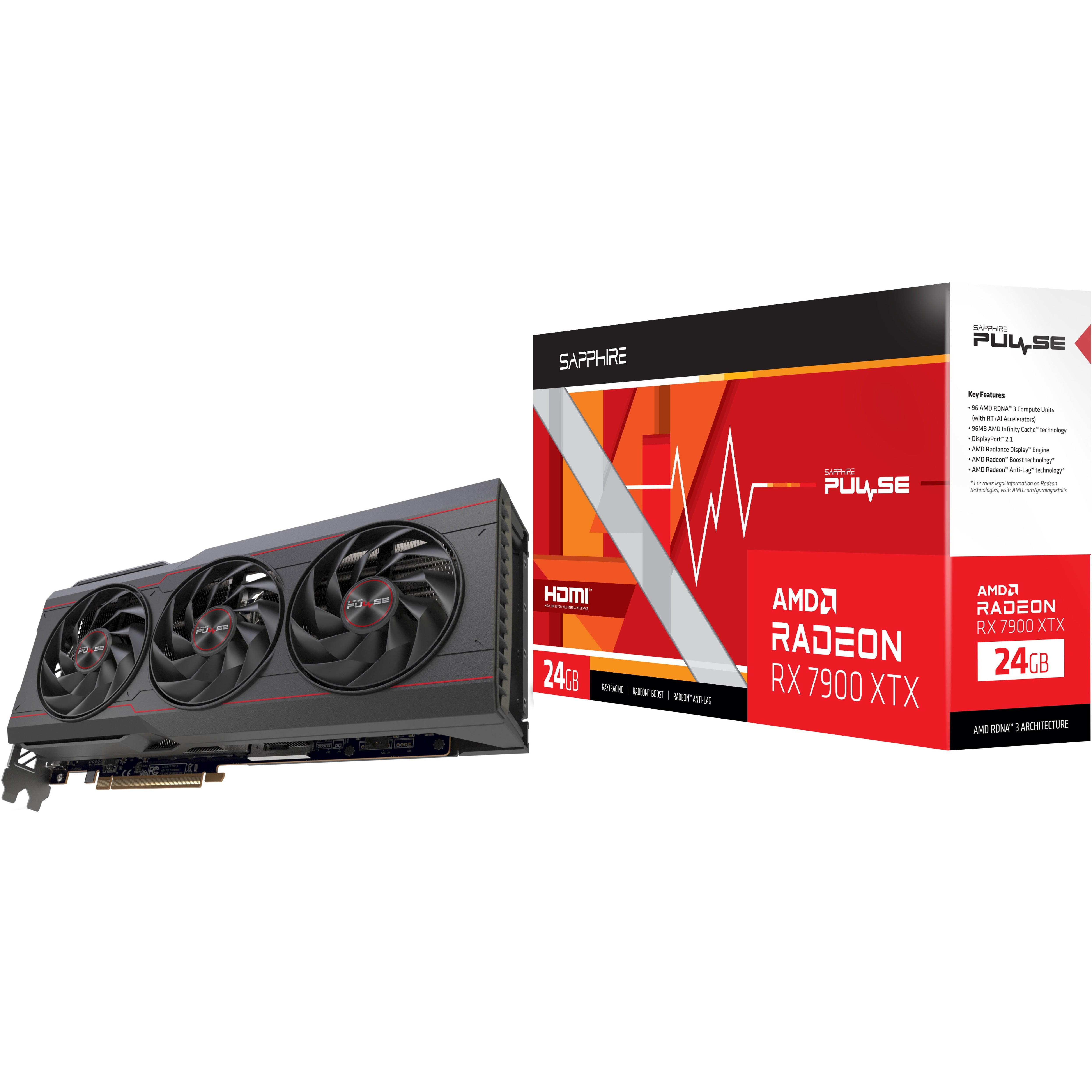 Sapphire Pulse Radeon RX 7900 XTX - Graphics card - Radeon RX 7900