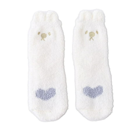 

Coral wool socks thick cat paws socks