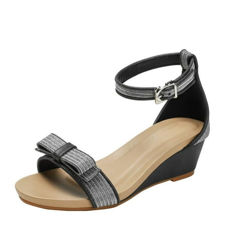 

Womens Wedge Sandals Espadrilles Open Toe Ankle Strap Buckle Slingback Casual Summer Platform Sandal Shoes