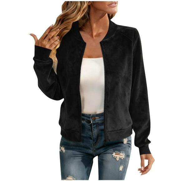 Bomber Jacket Women Women's Lightweight Bomber Jacket Casual Jackets, Zipper, Windbreaker, Lightweight Lightweight Jacket Women