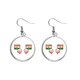 thumbnail image 1 of Bandera asiática Pendientes pendientes de plata colgantes joyas señora Unbranded M, 1 of 3