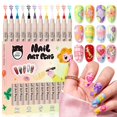 thumbnail image 1 of Set de Marcadores para Arte de Uñas GELLAKTIK 12 Colores de Pintura Acrílica, 1 of 8