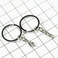 thumbnail image 3 of 50 Pieces 1''/25mm Metal with Chain Key Keychain Parts Open Jump & Connector for Car Organization, arts and crafts, DIY Jewelry, 3 of 9