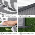 thumbnail image 4 of Alfombra de exterior Bsmathom, 183 x 274 cm, impermeable, reversible, gris, 4 of 9