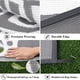 thumbnail image 4 of Alfombra de exterior Bsmathom, 183 x 274 cm, impermeable, reversible, gris, 4 of 9