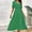 Green, variant on asdoklhq Cocktail Dresses for Women Fashion Solid Color Fold Short Sleeve-Neck Dress Pink M