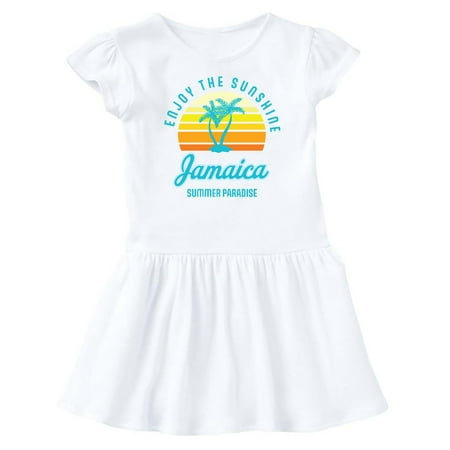 

Inktastic Enjoy The Sunshine Jamaica Summer Paradise Gift Baby Girl Dress