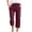 Wine, variant on fartey Prime Day Deals Today 2023Women's Cotton Linen Capri Pants Plus Size Pockets Elastic Waist Drawstring Pants Roomy Solid Color Beach Breathable Pants, 4XL-5XL